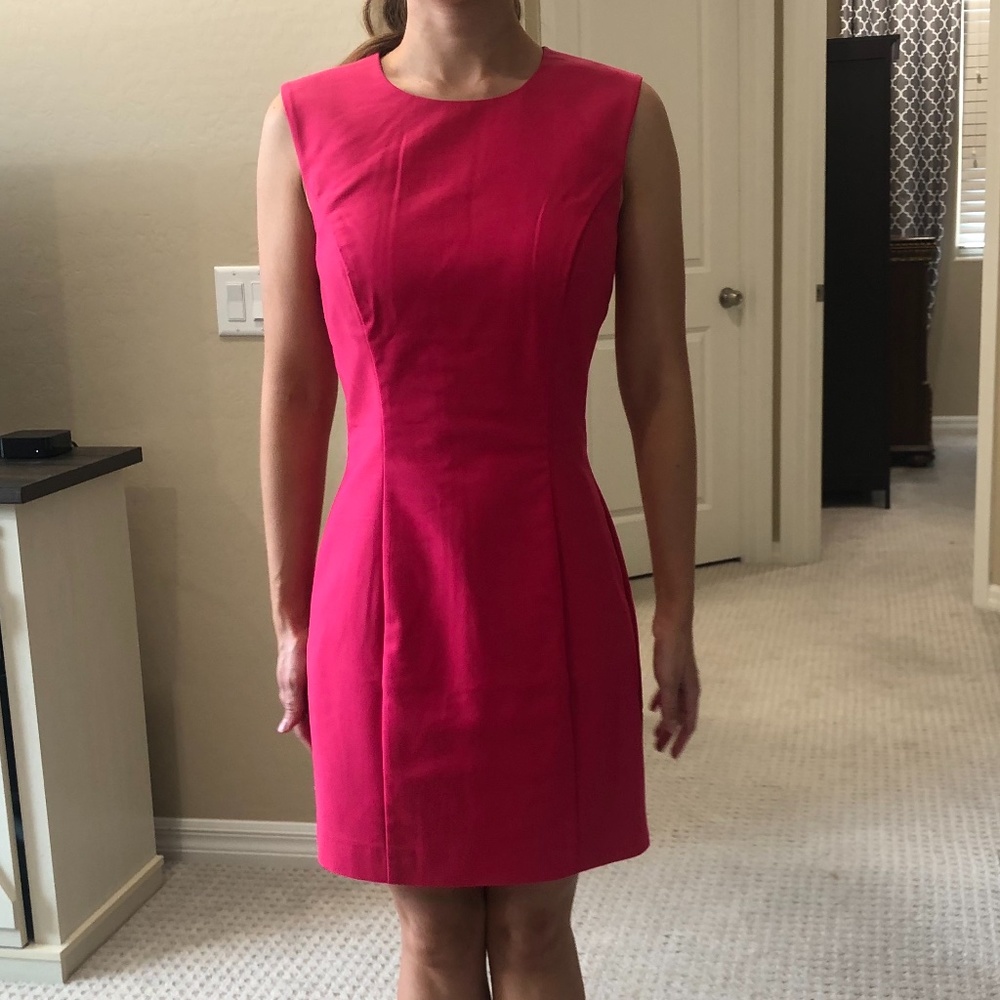 French Connection hot pink dress